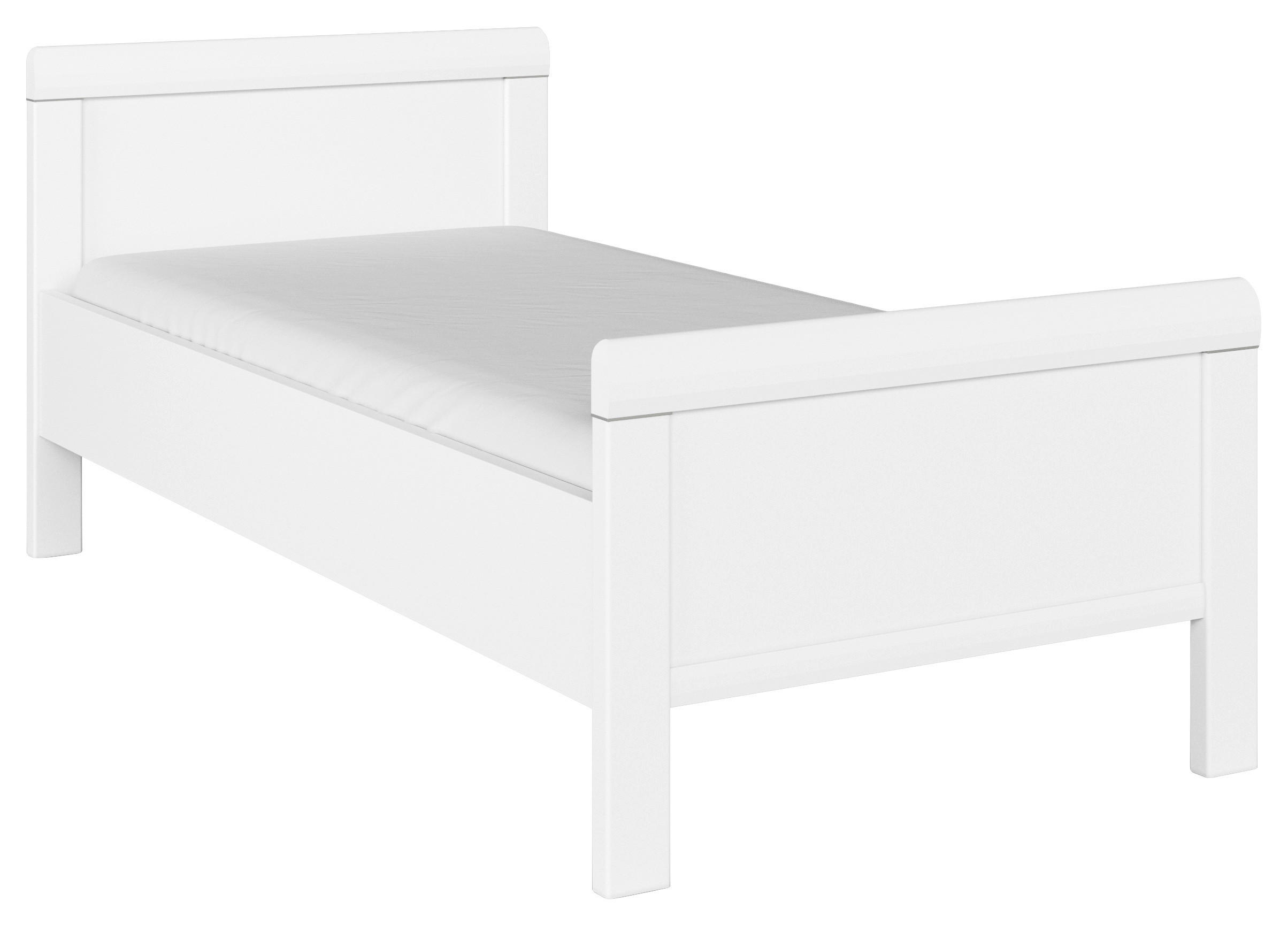 BETT 90/200 cm  in Weiß  - Weiß, Design (90/200cm) - Novel