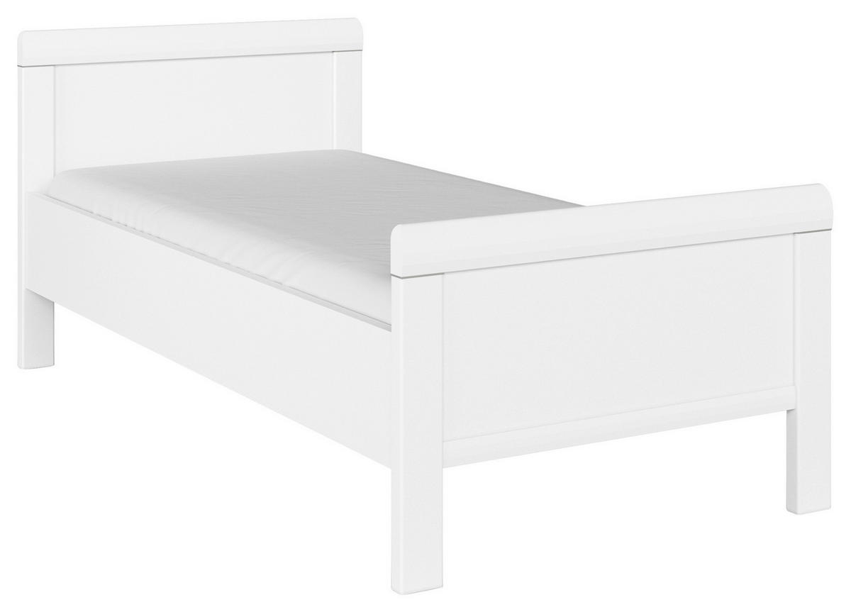 BETT 90/200 cm  in Weiß  - Weiß, Design (90/200cm) - Novel