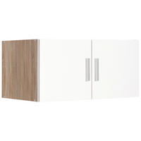 AUFSATZSCHRANK 80/40/40 cm   - Chromfarben/Eichefarben, Design, Holzwerkstoff/Kunststoff (80/40/40cm) - Xora
