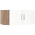 AUFSATZSCHRANK 80/40/40 cm   - Chromfarben/Eichefarben, Design, Holzwerkstoff/Kunststoff (80/40/40cm) - Xora