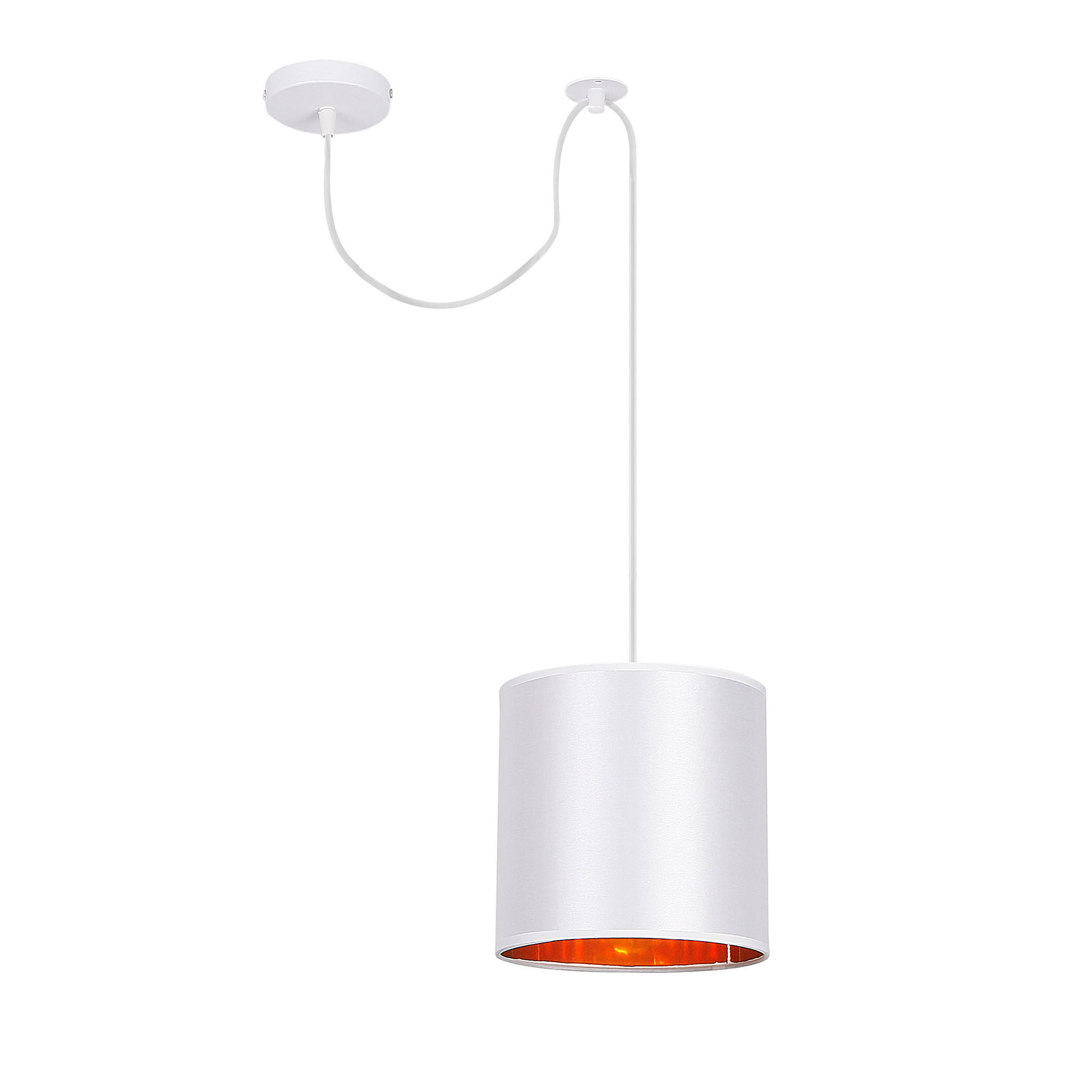 PENDELLEUCHTE Atlanta 50/20/150 cm   - Weiß, KONVENTIONELL, Kunststoff/Metall (50/20/150cm)