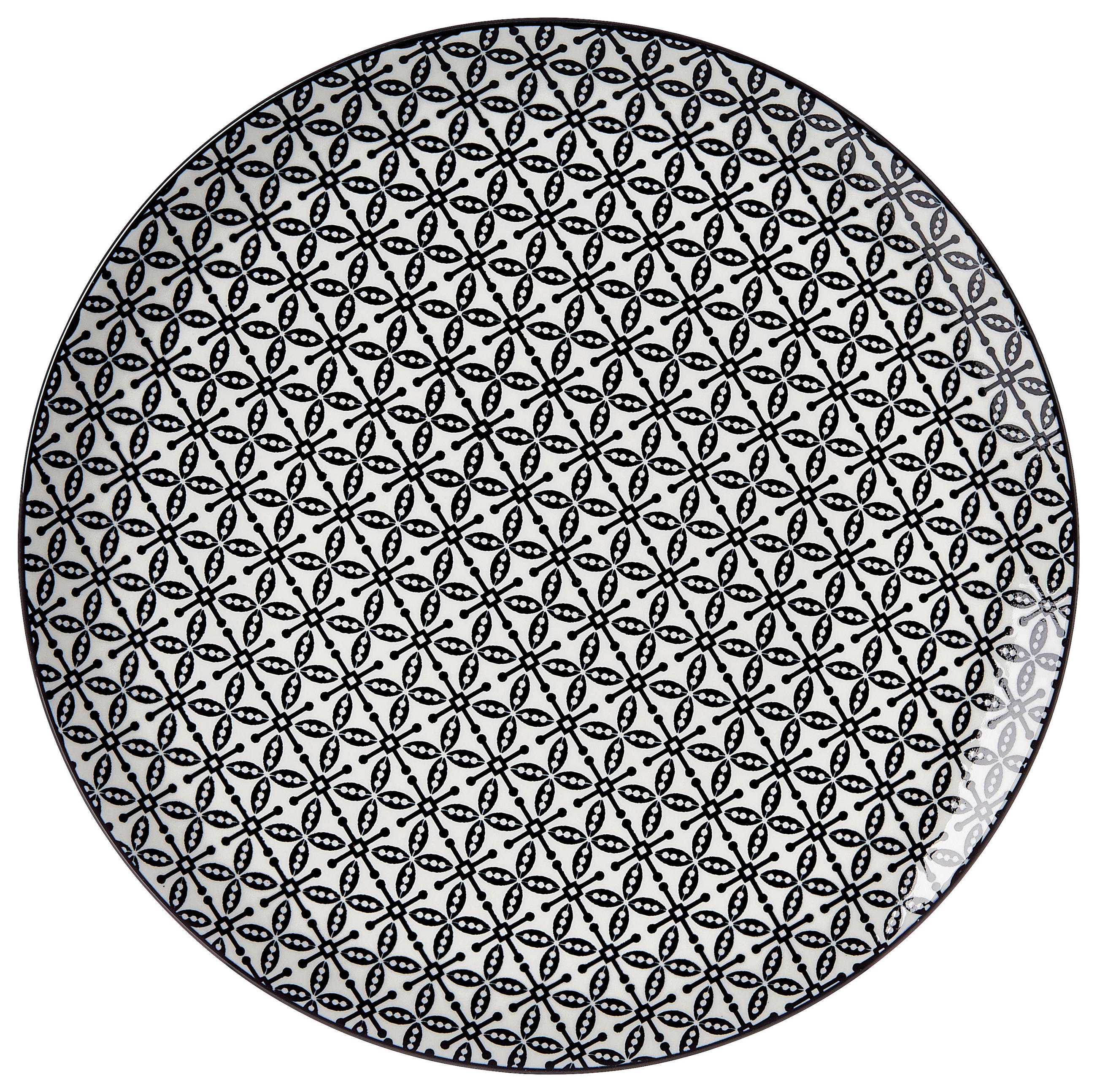 SPEISETELLER Schwarz, Weiß 26,5 cm Takeo  - Schwarz/Weiß, Basics, Keramik (26,5cm) - Ritzenhoff Breker