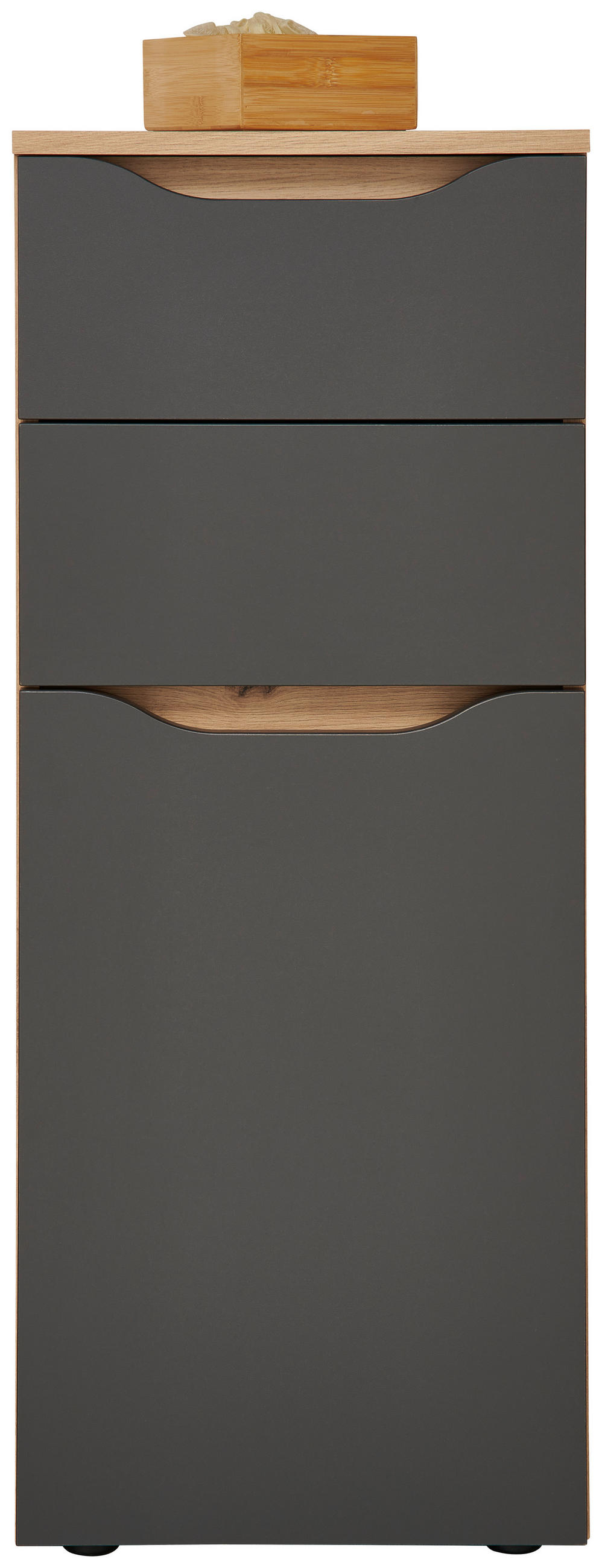 UNTERSCHRANK 40/102/30 cm   - Eichefarben/Anthrazit, MODERN, Holzwerkstoff/Kunststoff (40/102/30cm) - MID.YOU