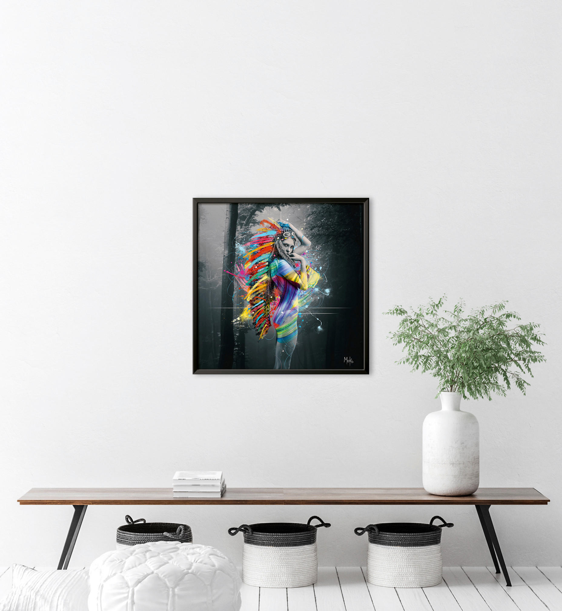 KUNSTDRUCK Frauen 30/30 cm  - Multicolor, Basics, Papier (30/30cm) - Monee