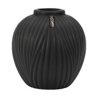 VÁZA, keramika, 18 cm - čierna, Basics, keramika (18/18cm)