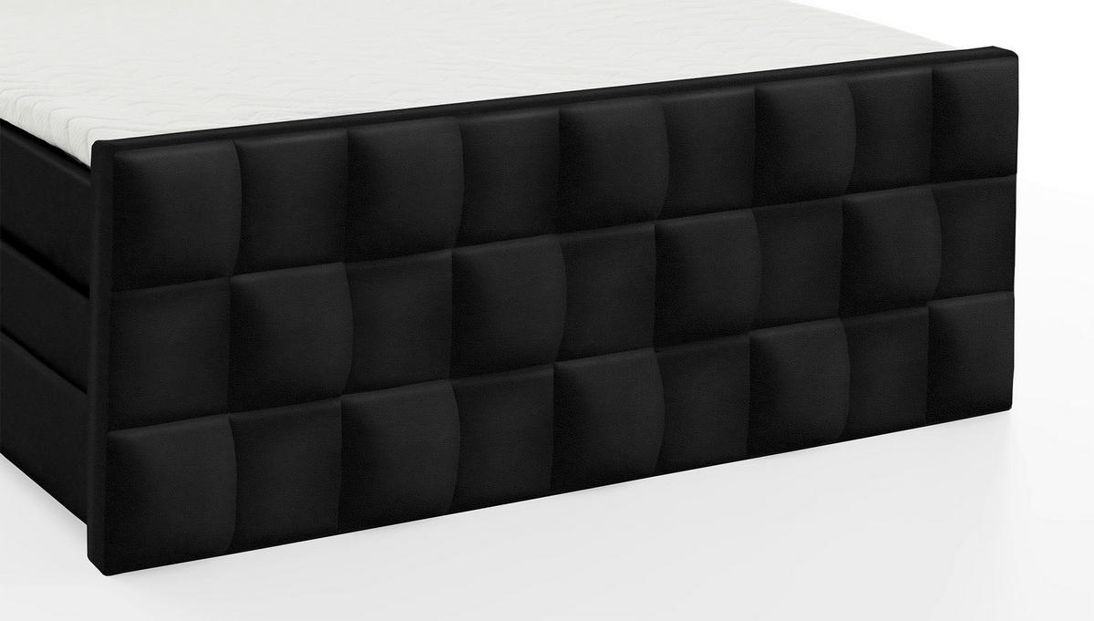 BOXSPRING KREVET     - crna, Moderno, tekstil/plastika (185/230cm)