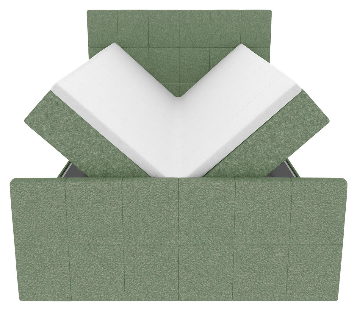 BOXBETT 140/200 cm  in Grün  - Grün, KONVENTIONELL, Kunststoff/Textil (140/200cm) - Boxxx
