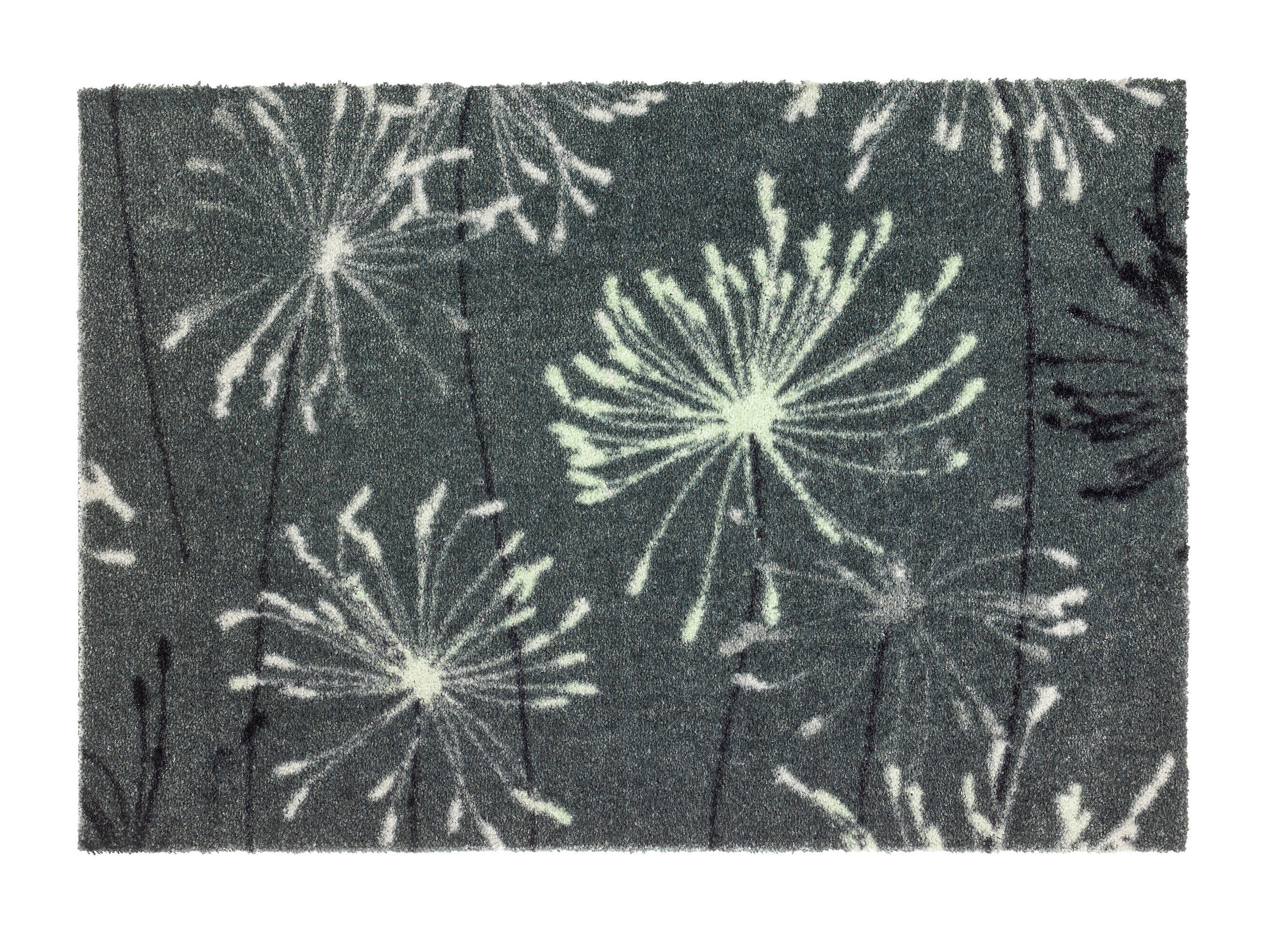 FUßMATTE  50/70 cm  Grau, Mintgrün  - Grau/Mintgrün, KONVENTIONELL, Textil (50/70cm) - Schöner Wohnen