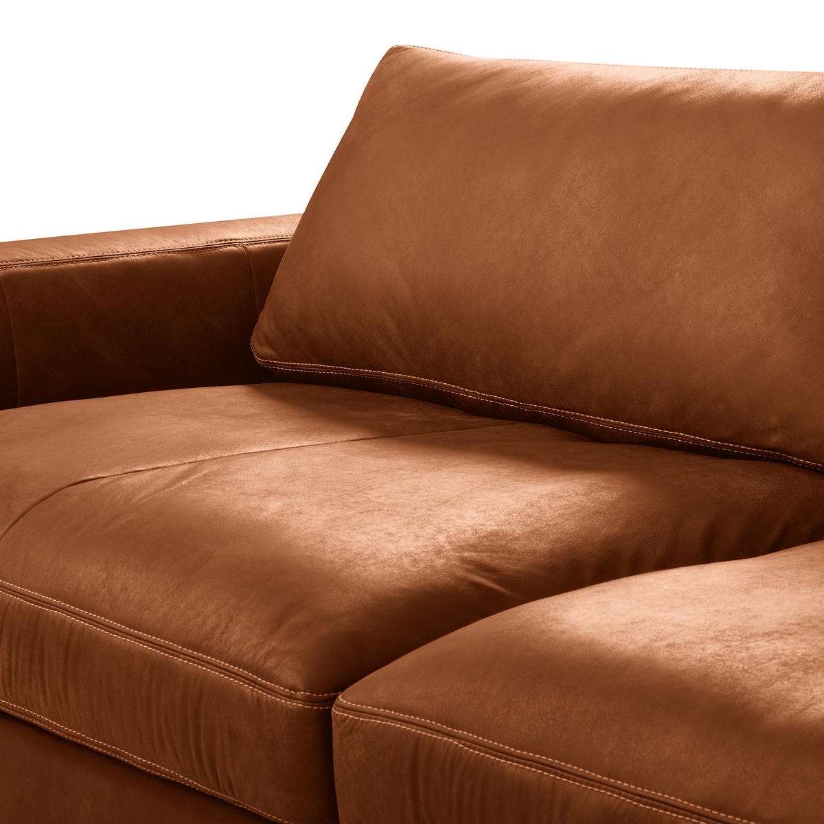 3-SITZER-SOFA  in Echtleder Karamell   - Beige/Karamell, Design, Leder/Kunststoff (300/85/123cm) - Livetastic