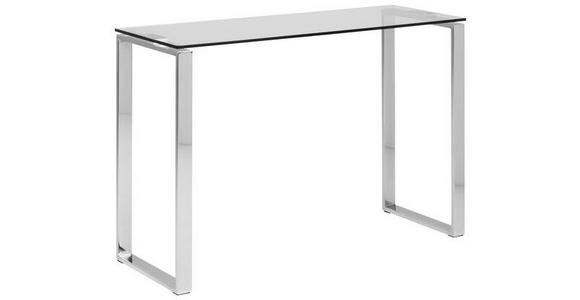 KONSOLENTISCH in Glas 110/40/76 cm    - Klar/Chromfarben, Trend, Glas/Metall (110/40/76cm) - Ambia Home