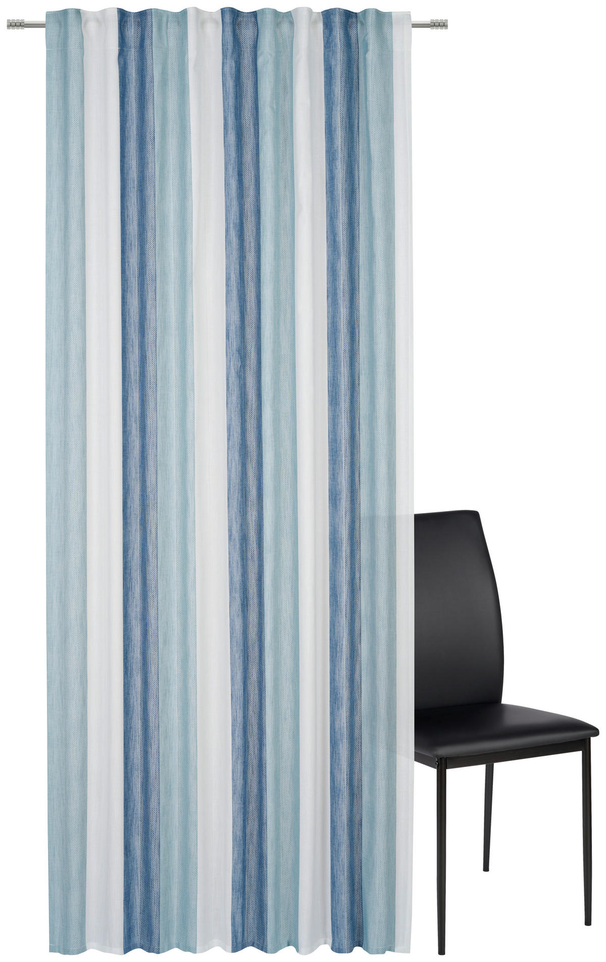 KOMBINIRANA ZAVESA  pol prosojno   140/245 cm  - modra/bela, Design, tekstil (140/245cm) - Esposa