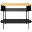 KONSOLENTISCH Naturfarben, Schwarz  - Schwarz/Naturfarben, Trend, Holzwerkstoff/Metall (100/39/76cm) - Xora