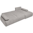 ECKSOFA  in Webstoff Hellgrau  - Hellgrau/Schwarz, KONVENTIONELL, Kunststoff/Textil (282/162cm) - Carryhome