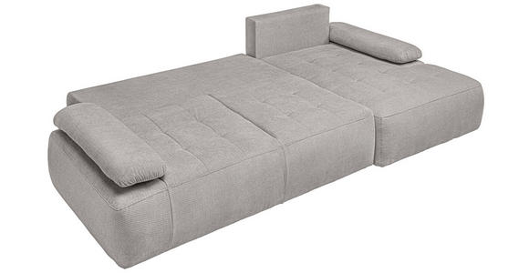 ECKSOFA  in Webstoff Hellgrau  - Hellgrau/Schwarz, KONVENTIONELL, Kunststoff/Textil (282/162cm) - Carryhome