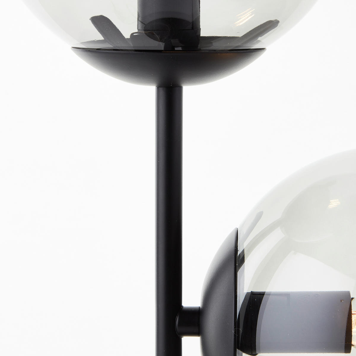 TISCHLEUCHTE   - Schwarz, Design, Glas/Metall (48,2/24/15cm) - Brilliant