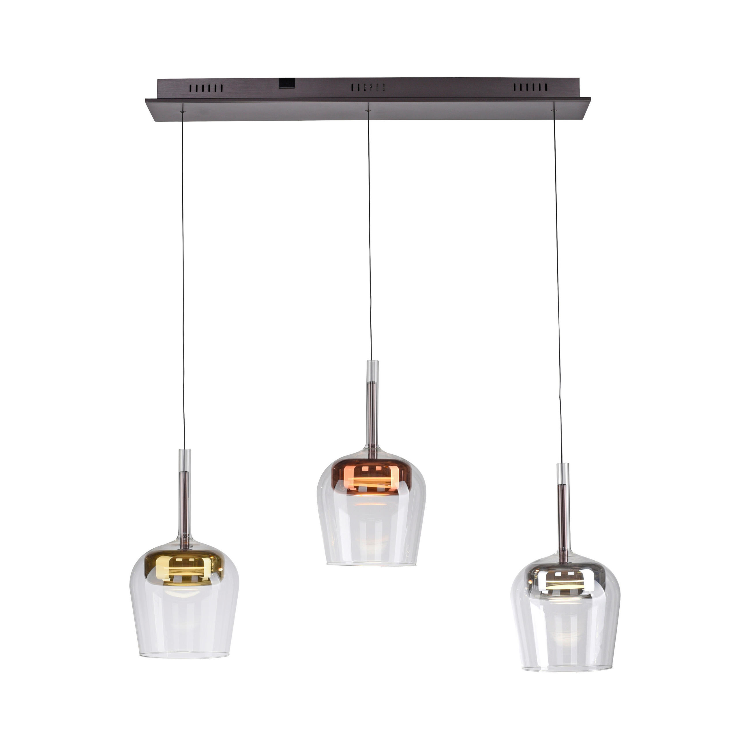 LED-HÄNGELEUCHTE 93/21/200 cm   Kompatibel mit ZigBee  - Silberfarben/Goldfarben, Design, Kunststoff/Metall (93/21/200cm) - Paul Neuhaus