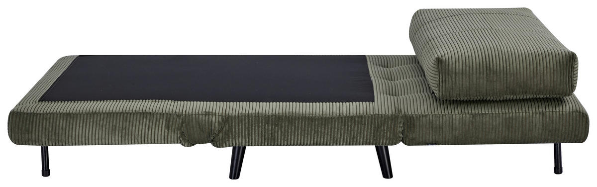SCHLAFSESSEL Cord Grün    - Schwarz/Grün, Design, Holz/Textil (100/82/91cm) - Ti'me