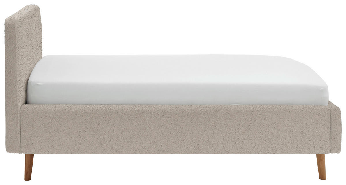 POLSTERBETT 140/200 cm  in Beige  - Eichefarben/Beige, Design, Holz/Textil (140/200cm) - MID.YOU