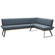 ECKBANK 243/183 cm  in Anthrazit, Schwarz, Eichefarben  - Eichefarben/Anthrazit, Design, Holz/Textil (243/183cm) - Voleo