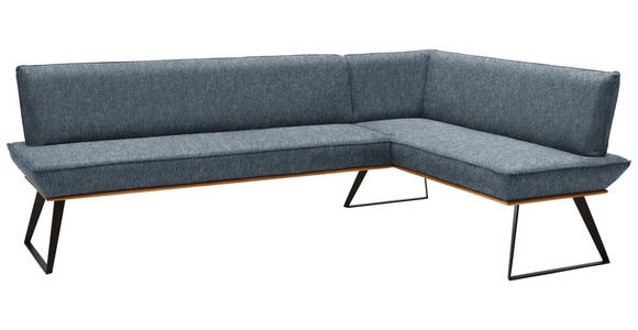 ECKBANK 243/163 cm in Anthrazit, Schwarz, Eichefarben - Eichefarben/Anthrazit, Design, Holz/Textil (243/163cm) - Voleo