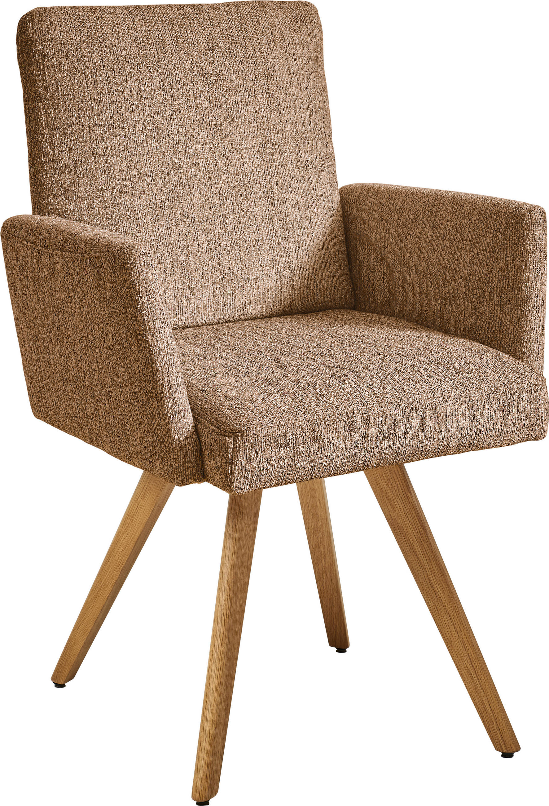 ARMLEHNSTUHL  in Flachgewebe  - Eichefarben/Orange, Design, Holz/Textil (56/92/60cm) - Dieter Knoll