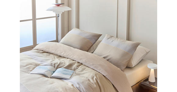 BETTWÄSCHE Abstrava Satin 140/200 cm  - Naturfarben, KONVENTIONELL, Textil (140/200cm) - Novel