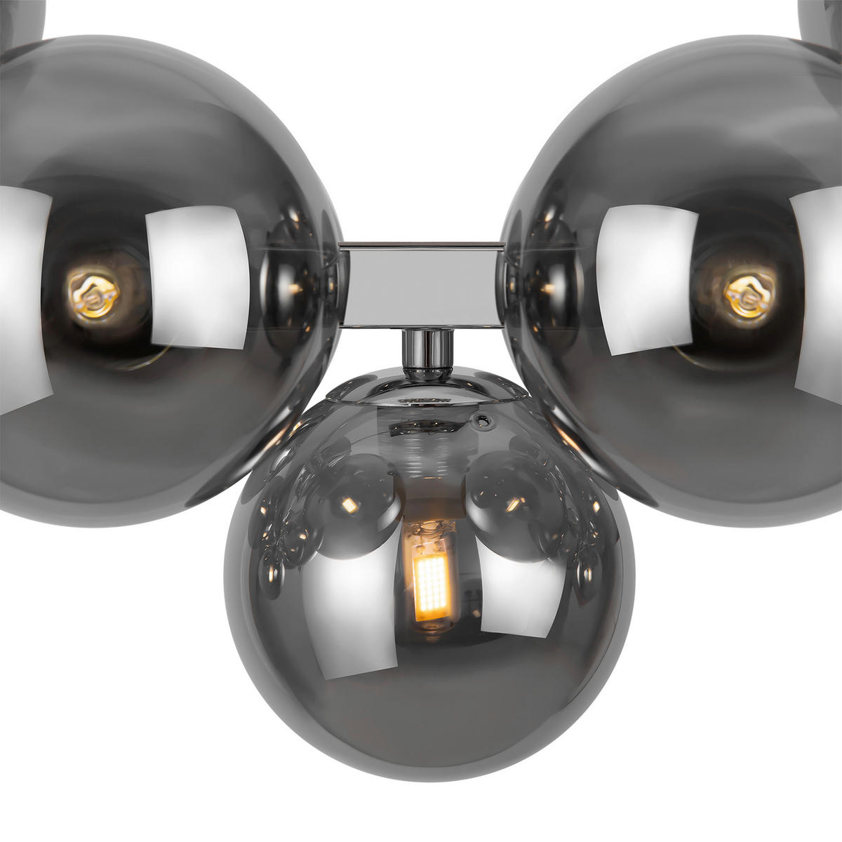 PENDELLEUCHTE 23,8/22,8/123,5 cm   - Chromfarben, Trend, Glas/Metall (23,8/22,8/123,5cm) - MAYTONI