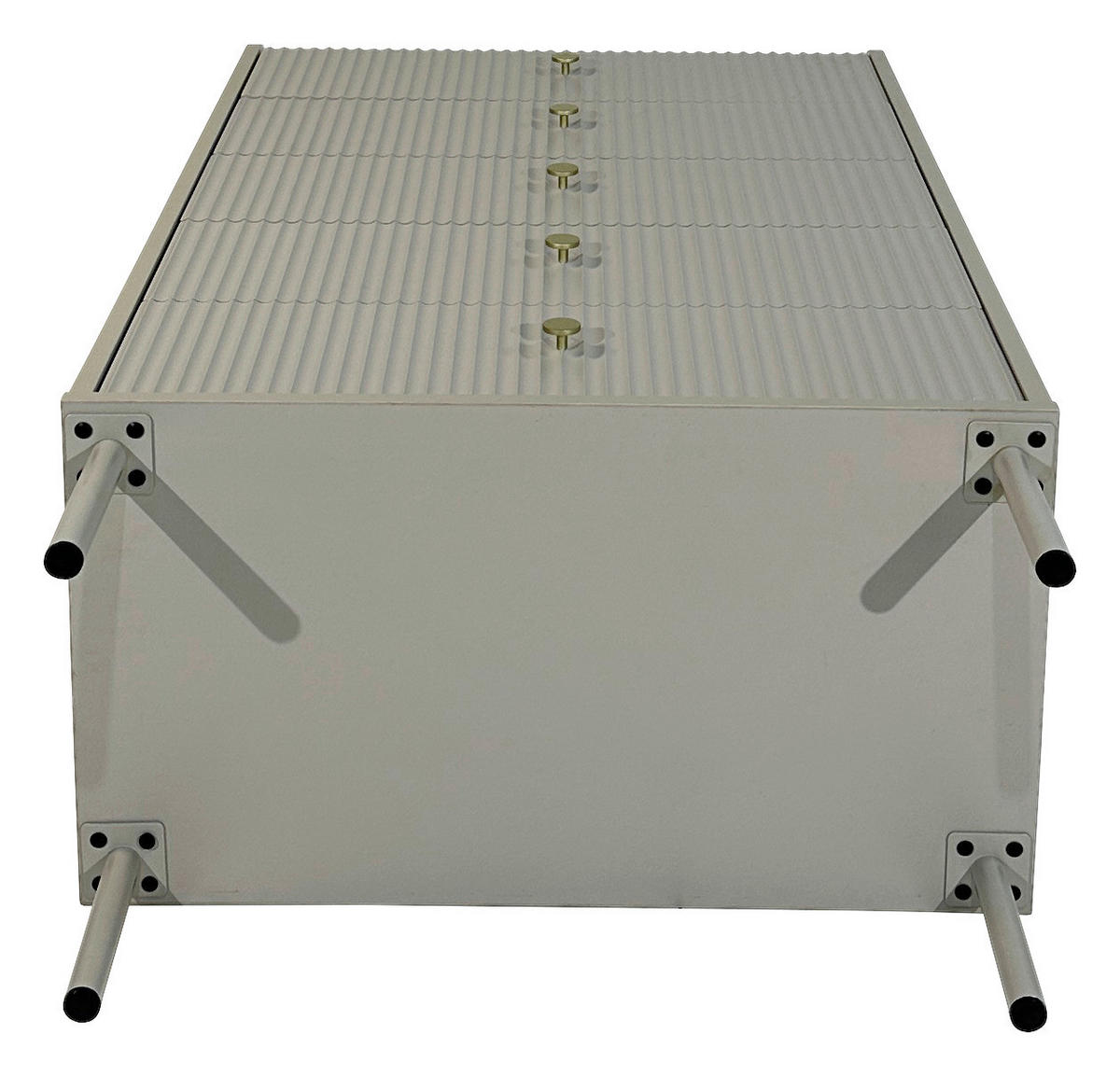 HIGHBOARD SNOW  in 70/121,6/40 cm  - Eichefarben/Goldfarben, Design, Holzwerkstoff/Metall (70/121,6/40cm) - Xora