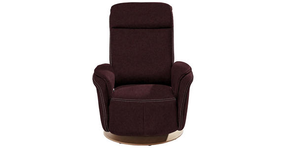 RELAXSESSEL in Textil Dunkelrot - Eichefarben/Beige, LIFESTYLE, Holz/Textil (80/106/88cm) - Voleo