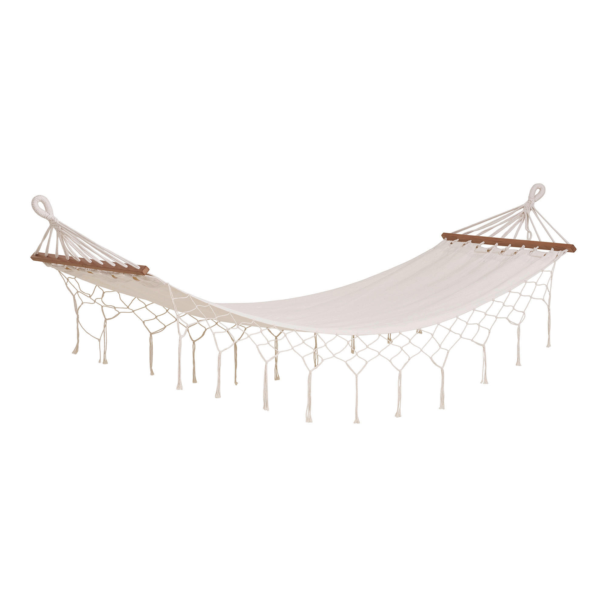HÄNGEMATTE  - Weiß, Basics, Holz/Textil (200/3/80cm)