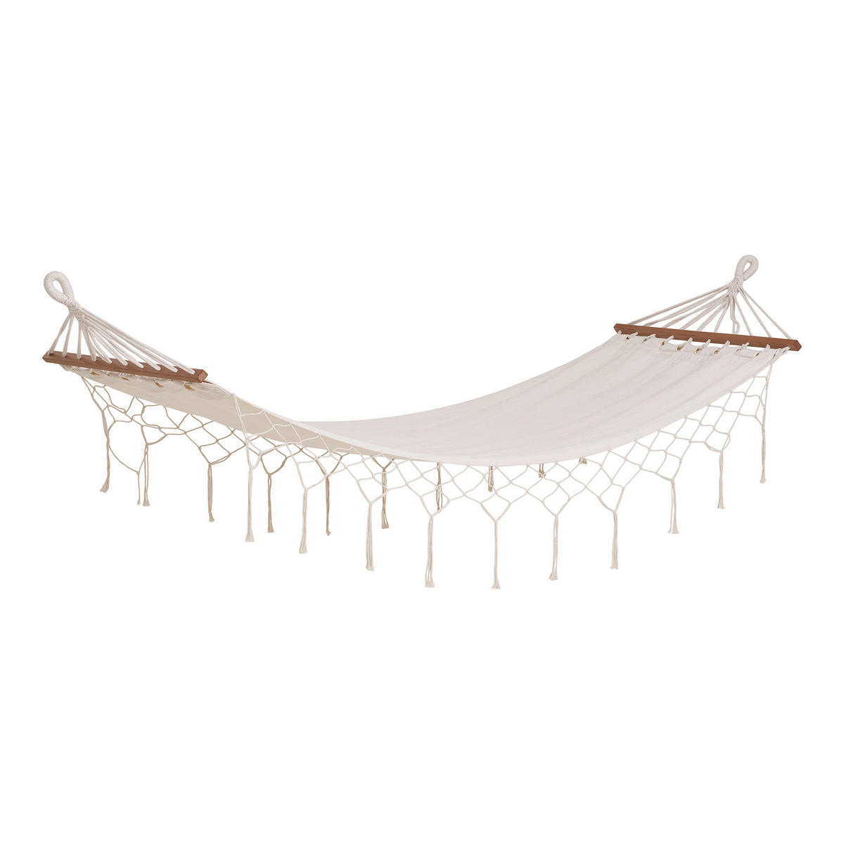 HÄNGEMATTE  - Weiß, Basics, Holz/Textil (200/3/80cm)
