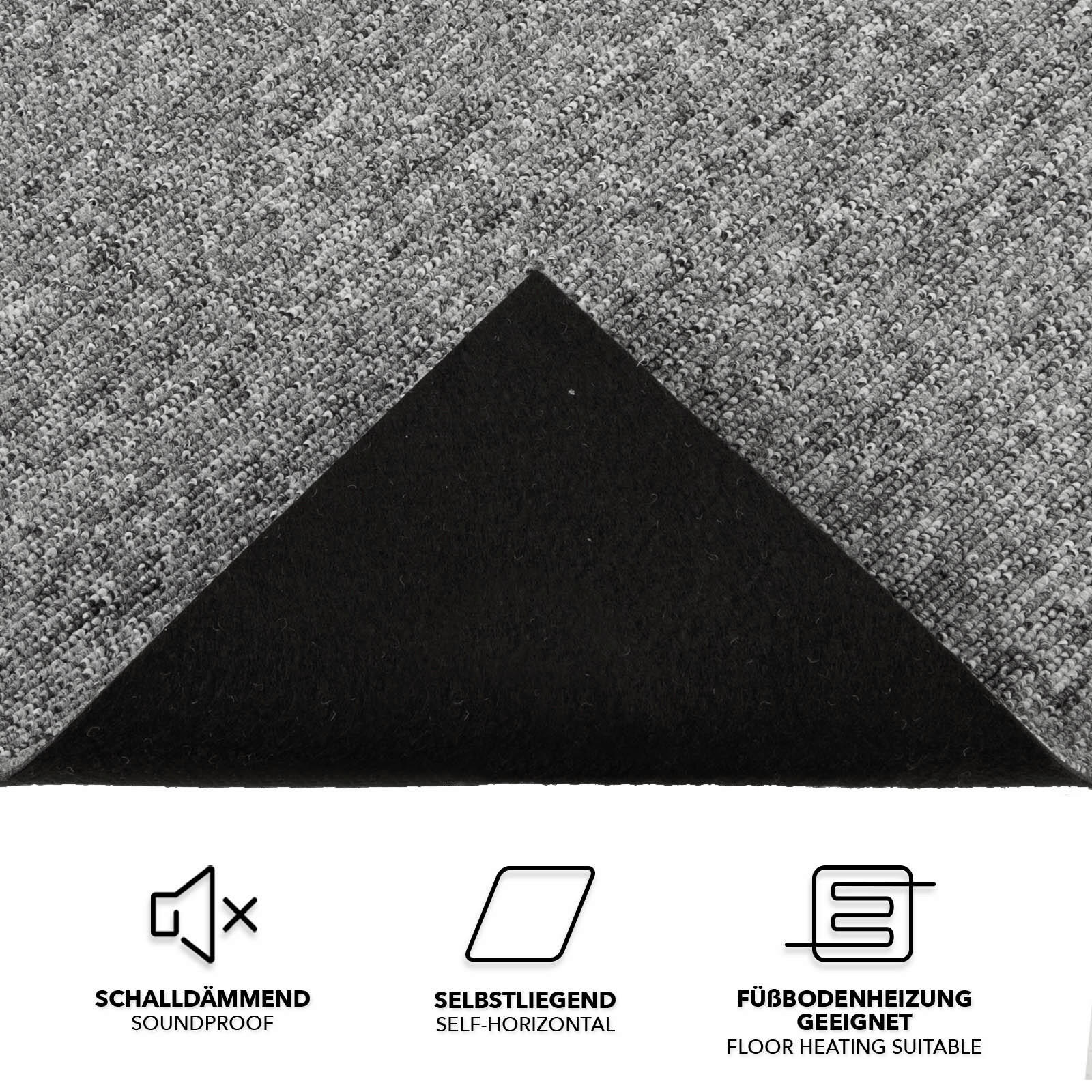 TEPPICHFLIESE - Grau, Basics, Textil (50/50cm) - Esposa