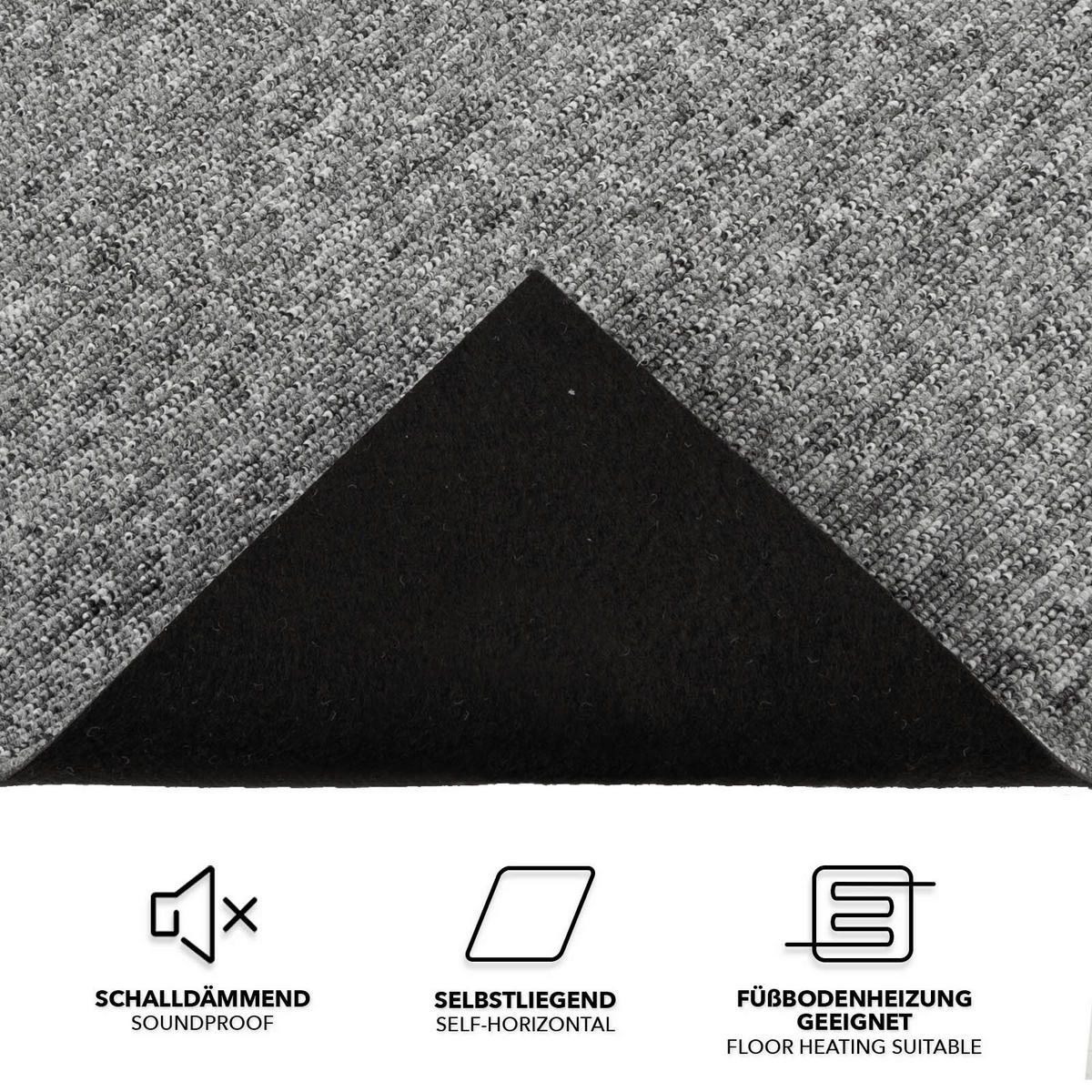 TEPPICHFLIESE - Grau, Basics, Textil (50/50cm) - Esposa