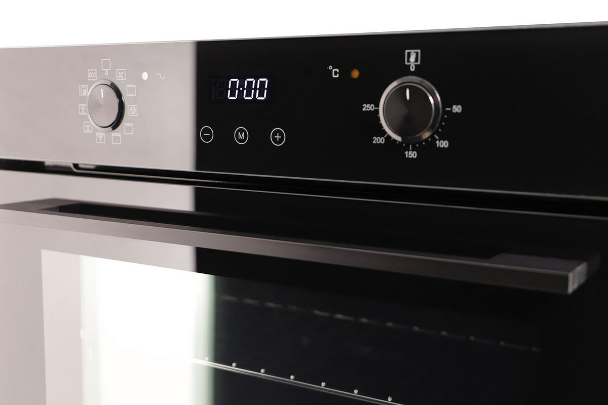 EINBAUBACKOFEN AB701-19  - Schwarz, Basics, Glas/Kunststoff (59,5/59,5/57,5cm) - Respekta