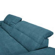 ECKSOFA in Mikrofaser Blau  - Chromfarben/Blau, Design, Textil/Metall (180/265cm) - Carryhome