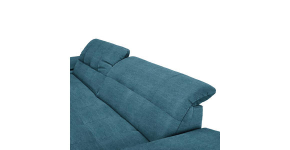 ECKSOFA in Mikrofaser Blau  - Chromfarben/Blau, Design, Textil/Metall (180/265cm) - Carryhome