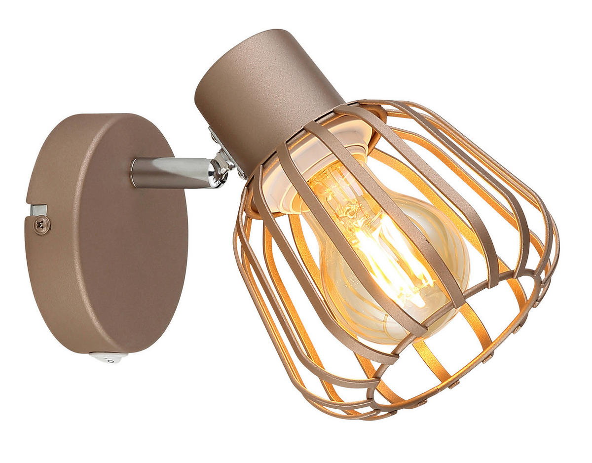 STRAHLER Olin 12,5/15 cm  - Chromfarben/Braun, Design, Metall (12,5/15cm) - Globo
