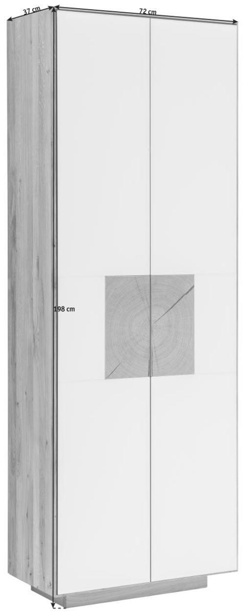 Thumbnail - Linea Natura Schuhschrank, Anthrazit, Buche, Holz, Kernbuche, massiv, 7 Fächer, 72x198x37 cm, erweiterbar, Typenauswahl,...