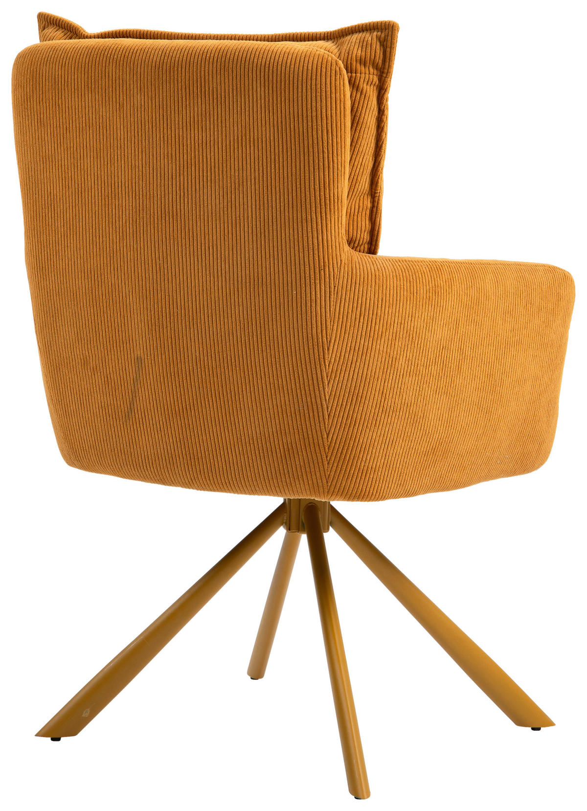 ARMLEHNSTUHL  in Feincord  - Orange, Design, Textil/Metall (61/95/67cm) - Novel