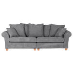 MEGASOFA Kord Anthrazit  - Eichefarben/Anthrazit, LIFESTYLE, Holz/Textil (264/70/111cm) - Landscape
