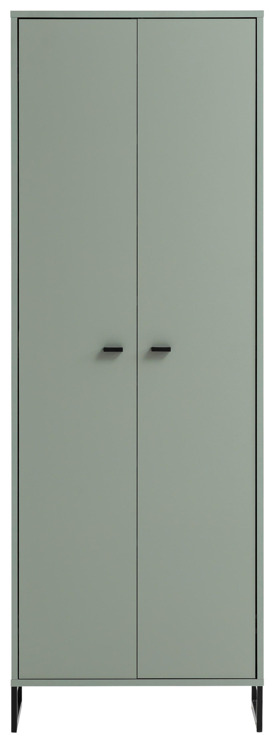 SCHUHSCHRANK Grün  - Schwarz/Grün, LIFESTYLE, Holzwerkstoff/Metall (60,2/169,7/33,5cm) - MID.YOU