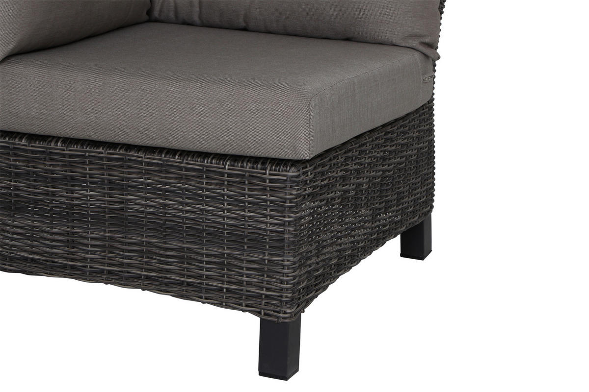 LOUNGEGARNITUR 4-teilig   219/88/219 cm  - Grau, Basics, Keramik/Kunststoff (219/88/219cm) - Siena Garden