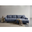 ECKSOFA  in Webstoff Blaugrau  - Buchefarben/Blaugrau, KONVENTIONELL, Holz/Textil (294/169cm) - Carryhome