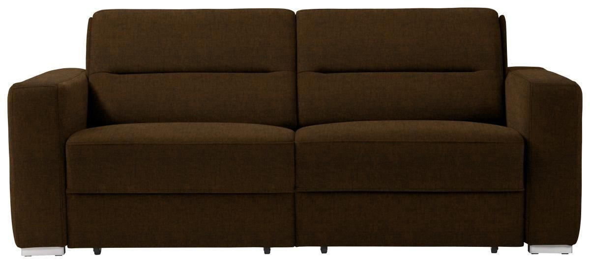 SCHLAFSOFA Dunkelbraun  - Dunkelbraun, KONVENTIONELL, Textil/Metall (202/86/92cm) - Sedda