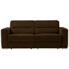 SCHLAFSOFA in Dunkelbraun  - Dunkelbraun, KONVENTIONELL, Textil/Metall (202/86/92cm) - Sedda