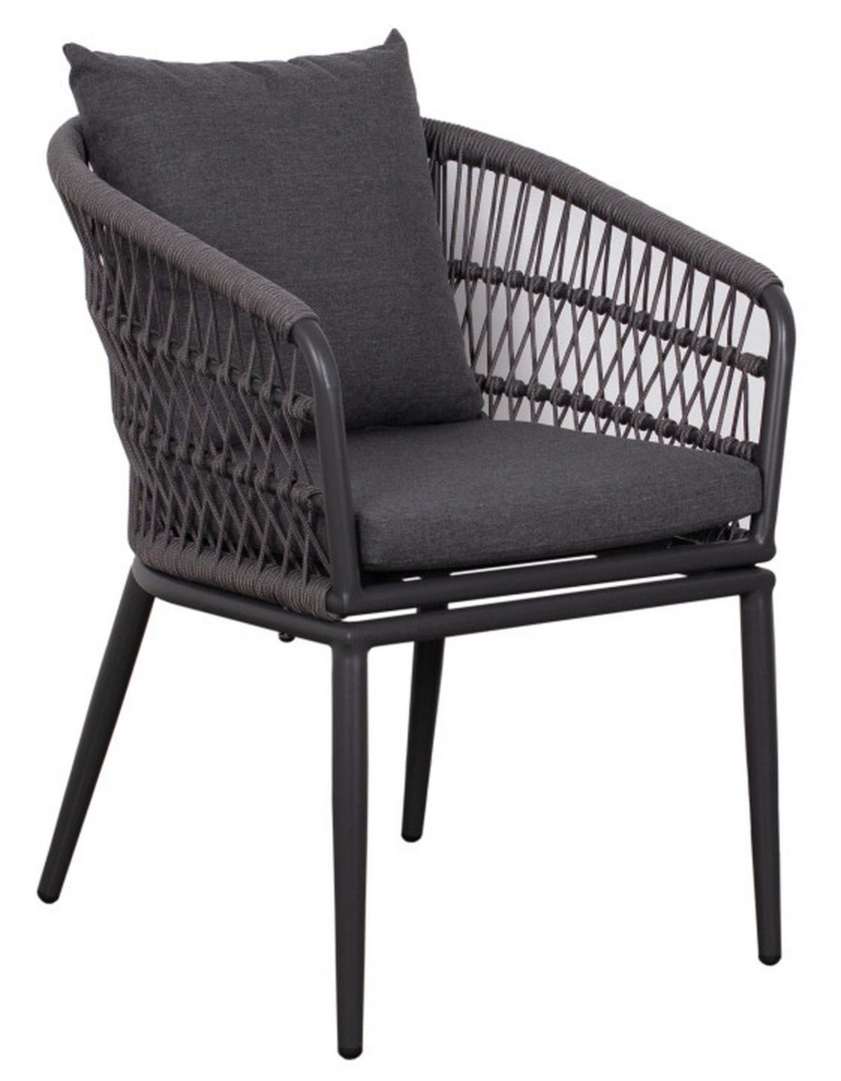 GARTENSESSEL Metall, Kunststoff, Textil Grau  - Grau, Basics, Kunststoff/Textil (58/78/63cm) - Gardenson