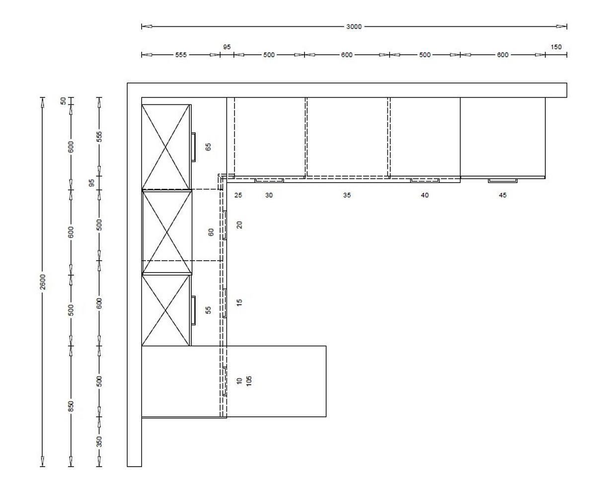 ECKKÜCHE 250/285 cm  in Eichefarben, Dunkelgrau  - Eichefarben/Dunkelgrau, KONVENTIONELL, Holzwerkstoff/Metall (250/285cm) - Burger
