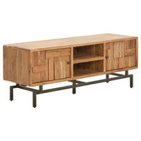 NIZKA OMARICA barve akacije  - temno siva/naravne barve, Natur, kovina/les (148/55/45cm) - MID.YOU