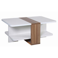 KLUBSKA MIZA, 100/42/60 cm bela  - barve hrasta/bela, Basics, leseni material (100/42/60cm) - Alples