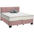 BOXSPRINGBETT 160/200 cm  in Rosa  - Schwarz/Rosa, Design, Kunststoff/Textil (160/200cm) - Hom`in
